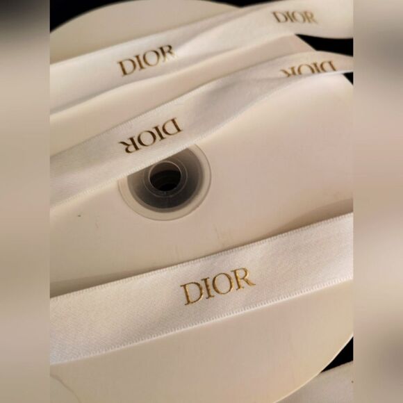 Dior White Ribbon Gold Logo Roll New - Picture 4 of 8